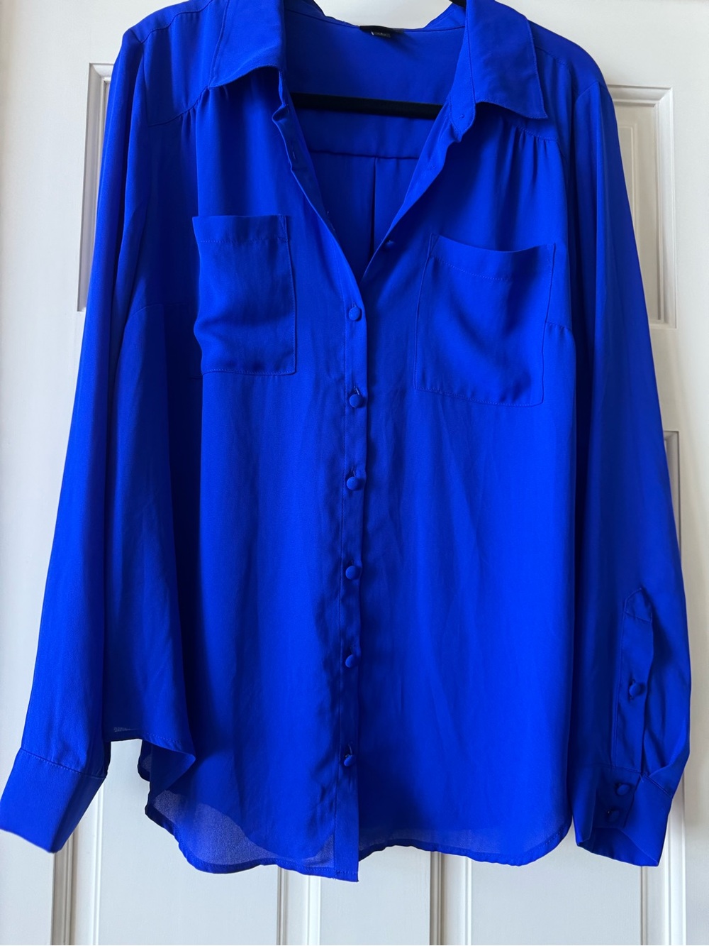 Torrid Electric Blue Button-Down Blouse